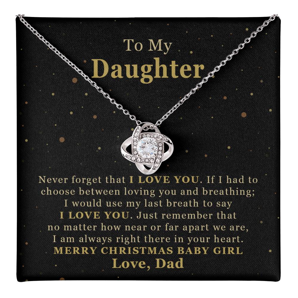 Christmas Necklace for Daughter from Dad With Message Card