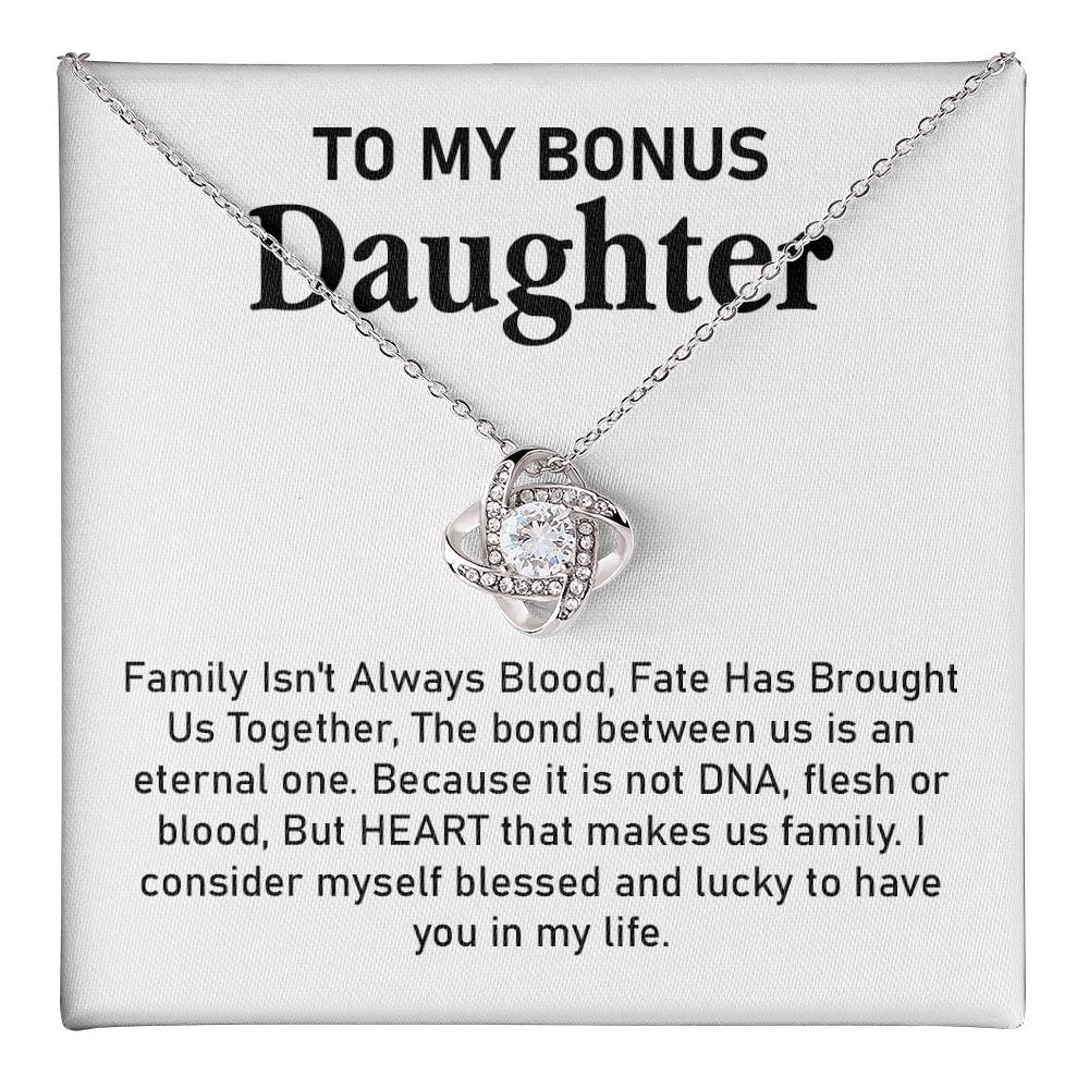 Bonus Daughter Necklace Gift with Family Message