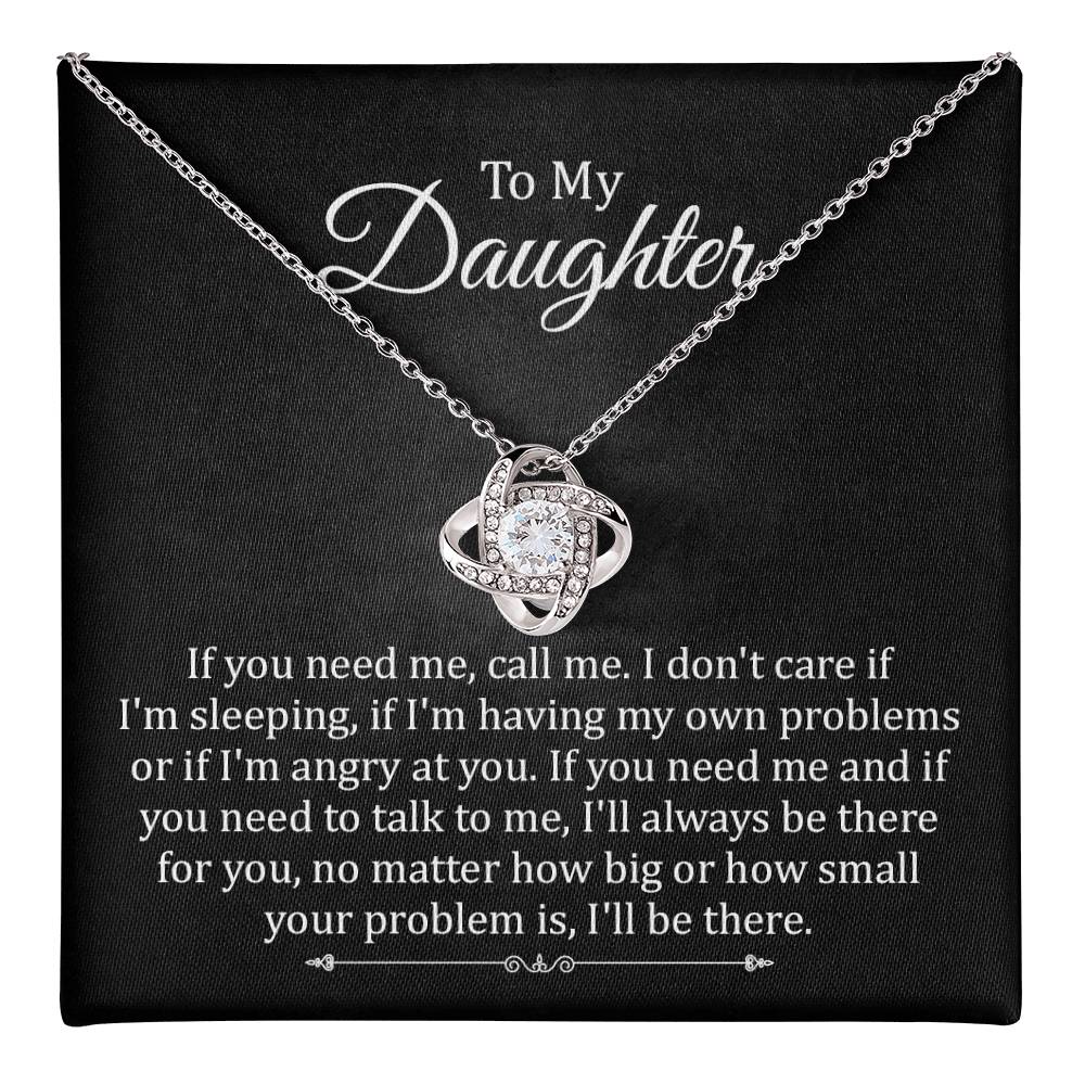 Daughter Necklace with I'll Be There Always Message