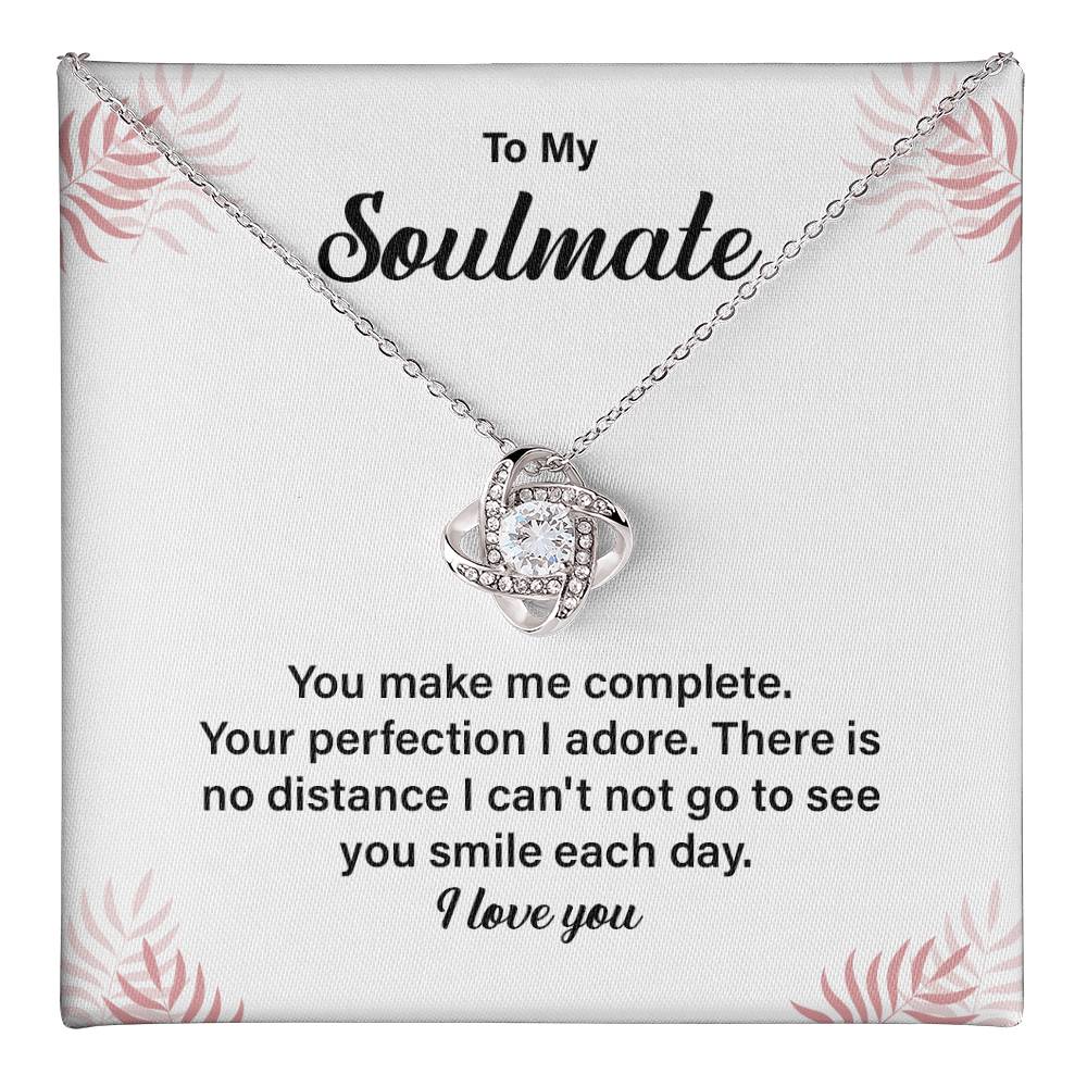 Soulmate Necklace Gift for Her with Love Note