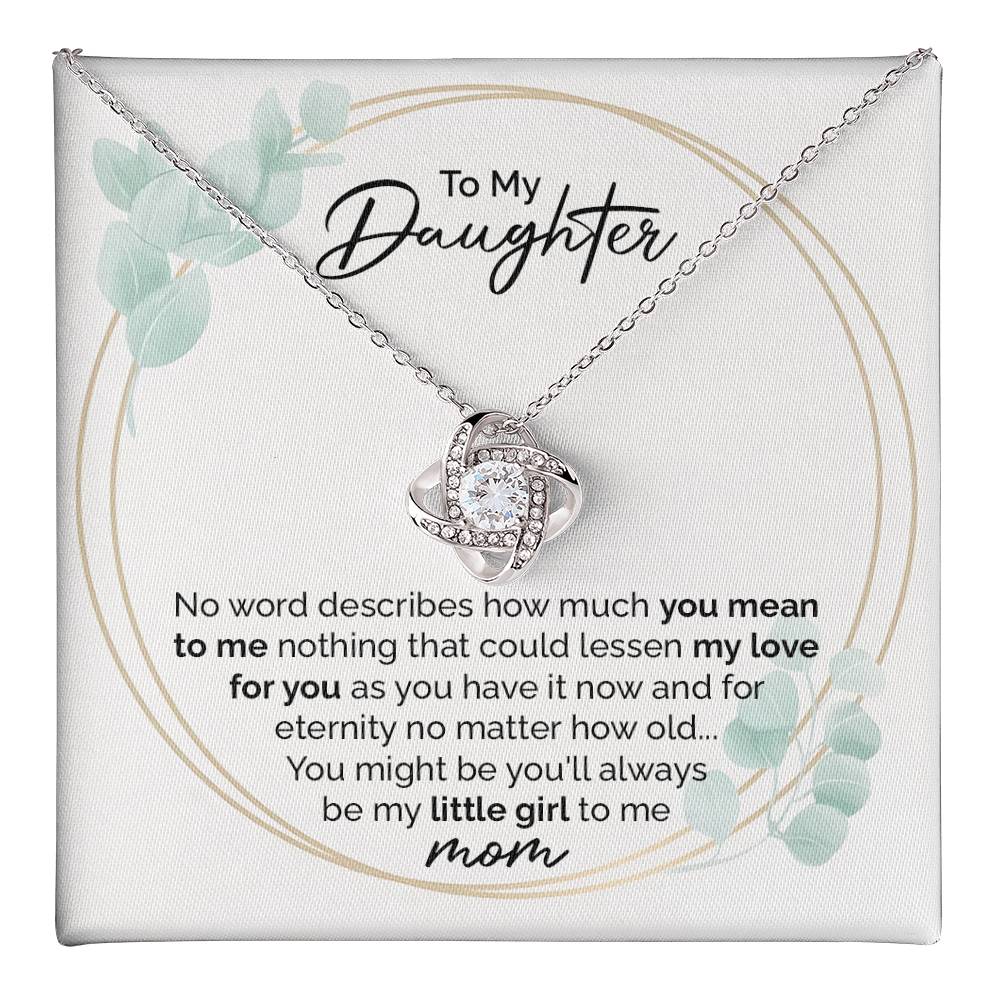 Daughter Necklace Gift from Mom with Sentimental Card