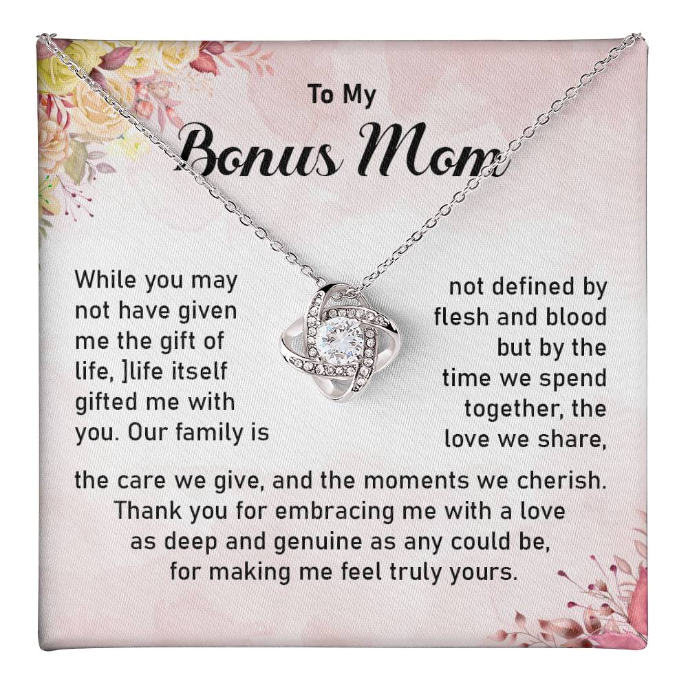 Bonus Mom Necklace Gift with Meaningful Message