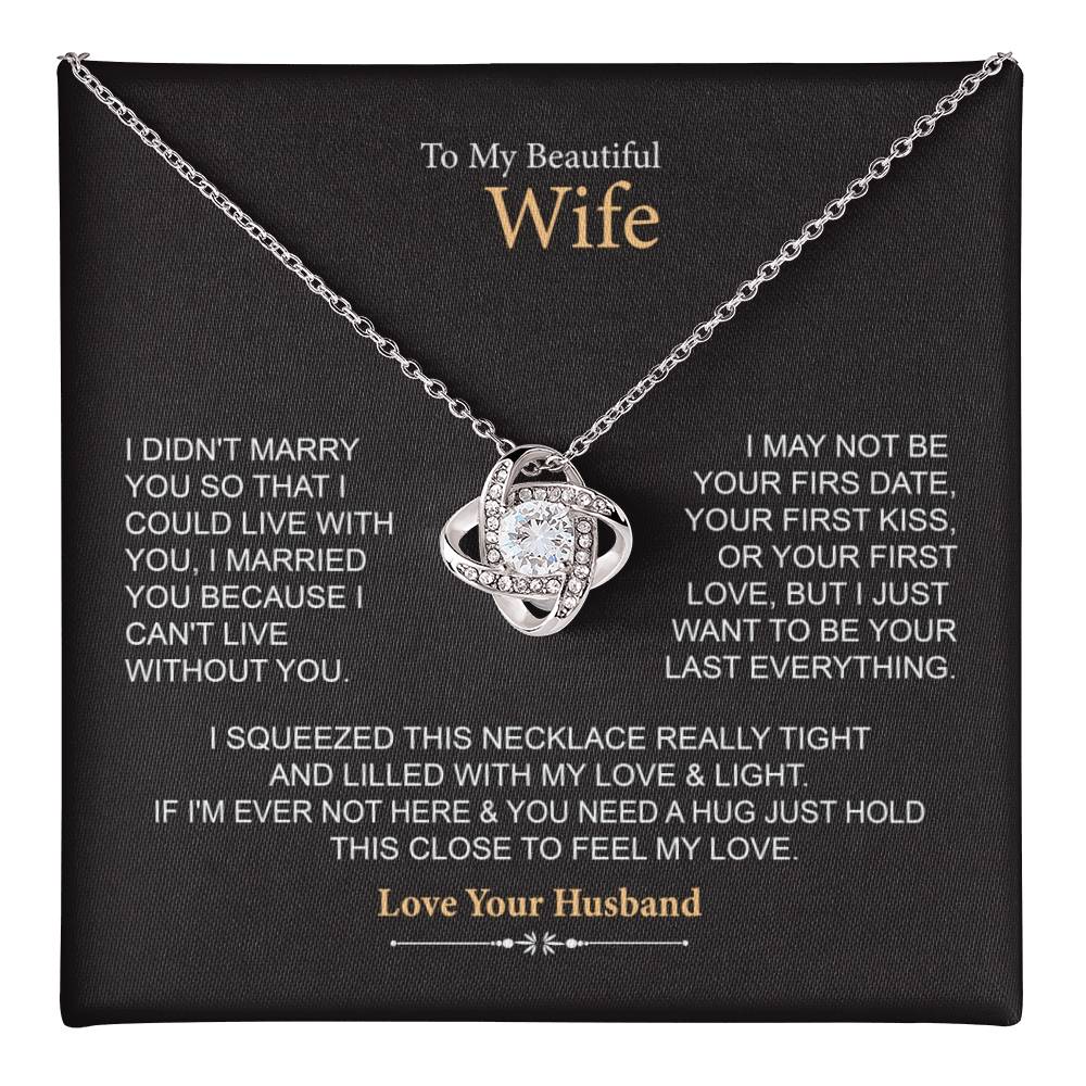 Necklace for Wife from Husband with Love Quote