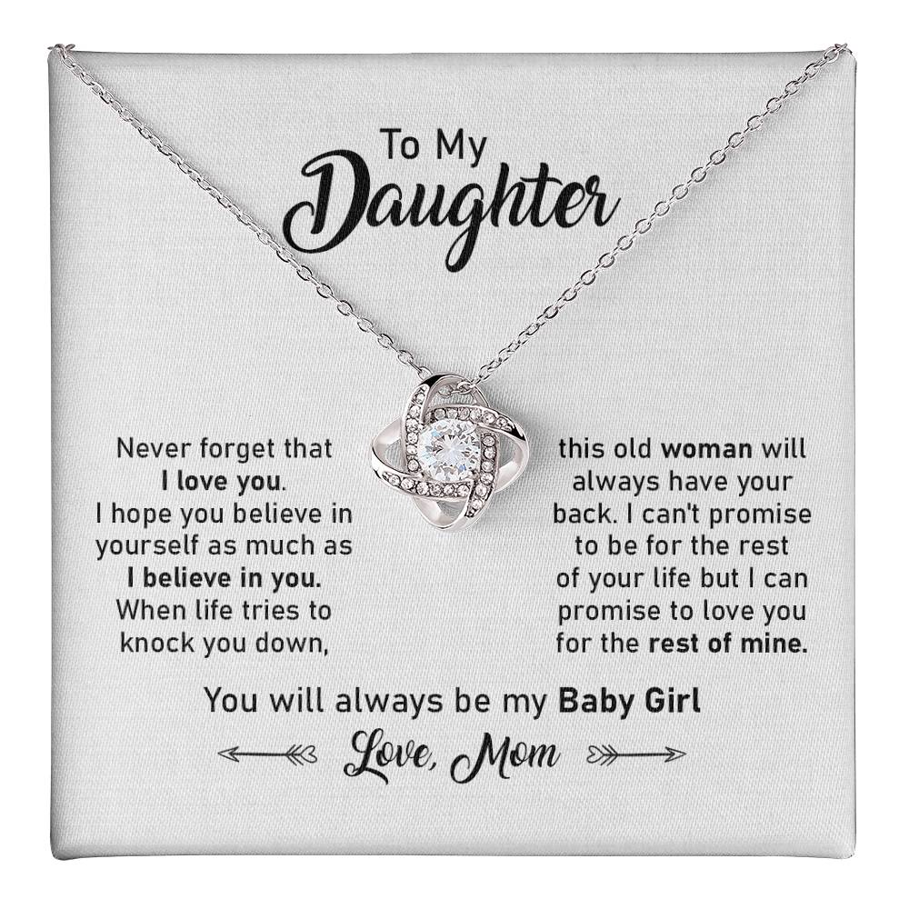 Daughter Necklace from Mom Baby Girl Forever Gift