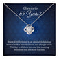 65th Birthday Necklace Gift for Her with Love Note