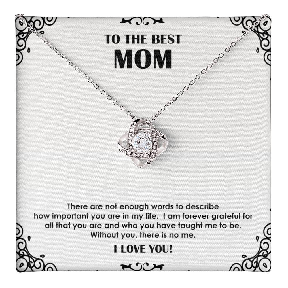 Necklace Gift for Mom from Son or Daughter – To the Best Mom Message Card