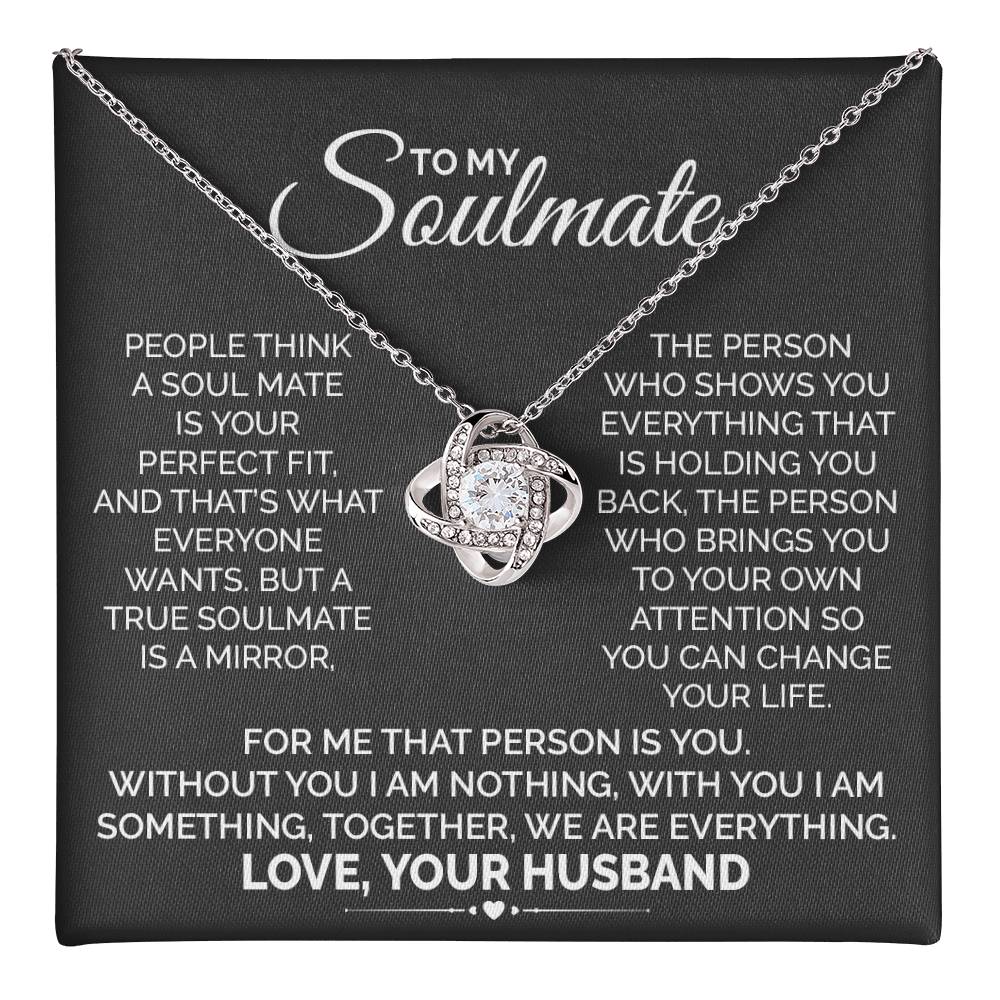 Soulmate Necklace Gift For Wife With Love Message Card