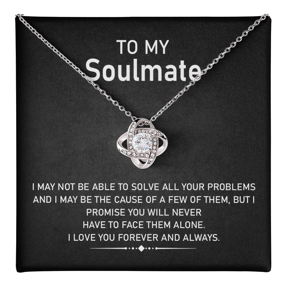 Soulmate Necklace Gift with Deep Love Message Card