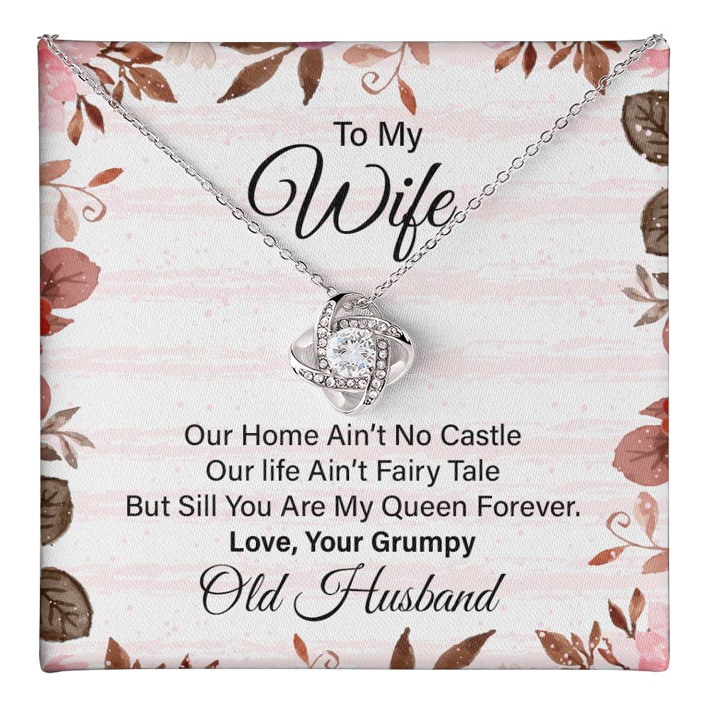 Wife Necklace Gift from Grumpy Old Husband with Note