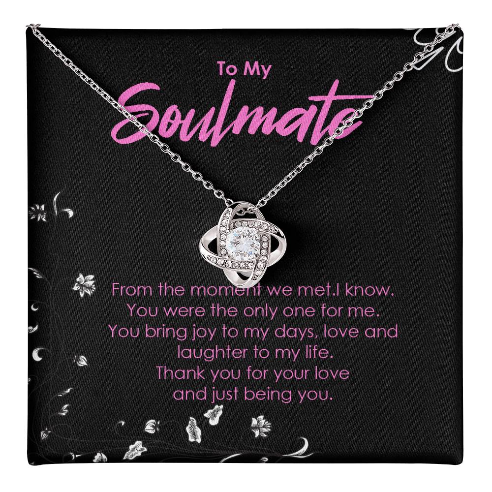 To My Soulmate Necklace – Joy, Love & Laughter Gift From Husband