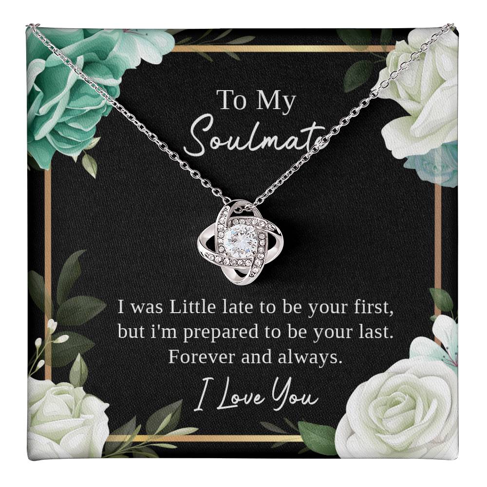 Soulmate Necklace Gift for Her from Husband or Partner with Romantic Message Card