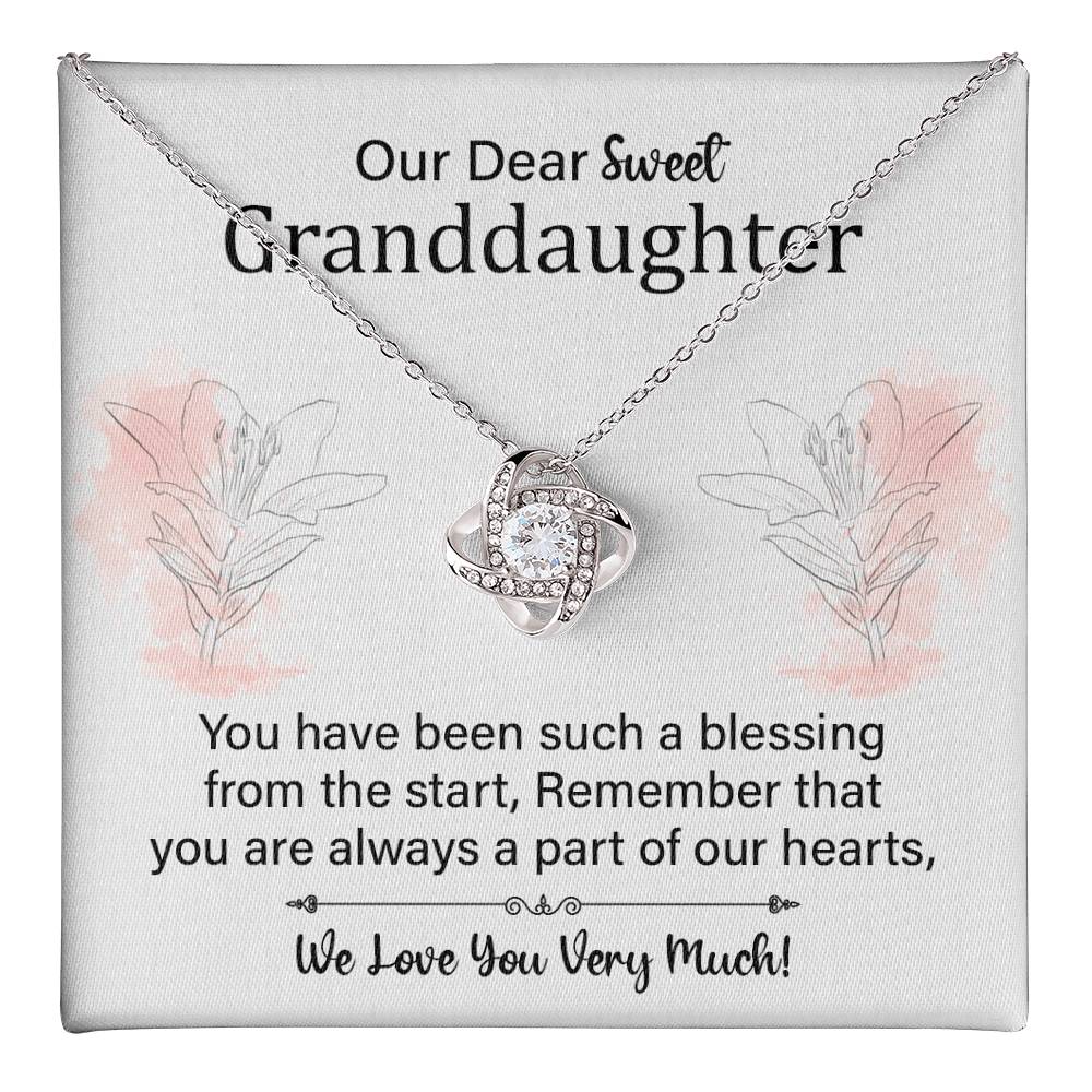 Granddaughter Necklace Gift with Loving Keepsake Note