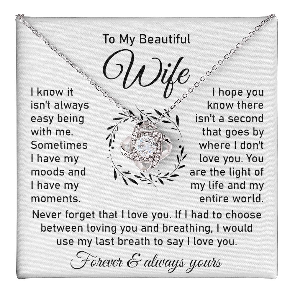 Necklace Gift for Wife With Deep Love Message Card