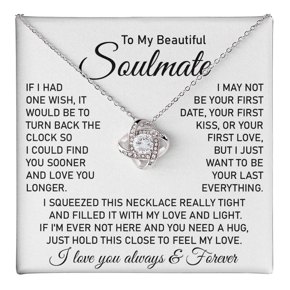 Soulmate Necklace with Romantic Keepsake Message