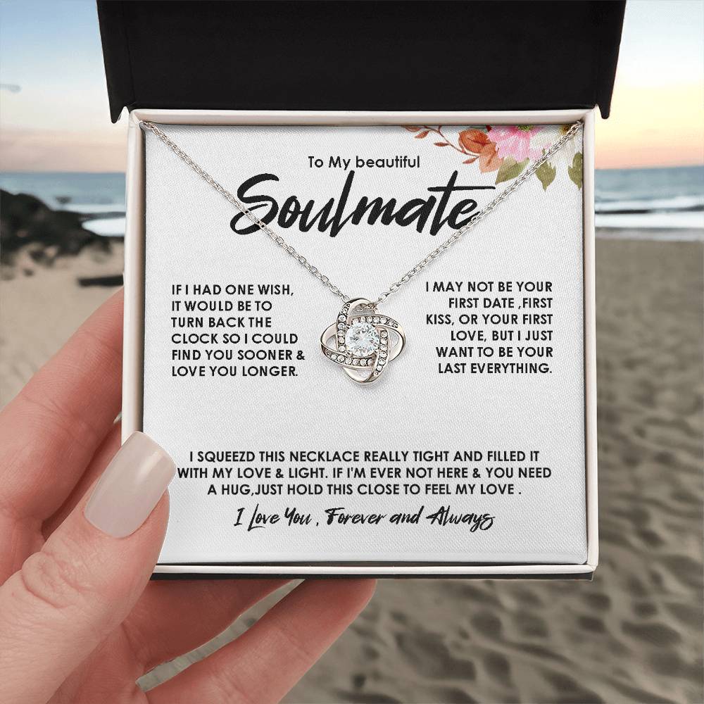 To My Soulmate Necklace Gift for Her With Message card