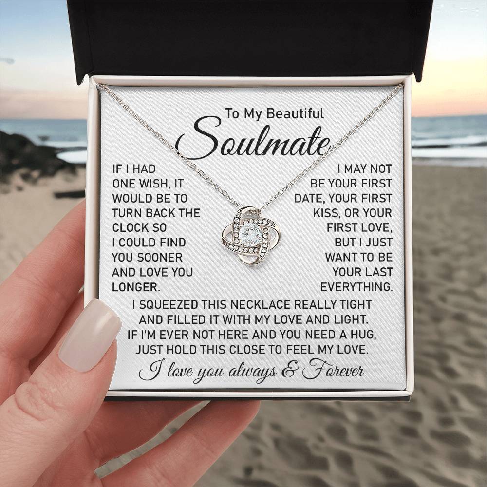 Soulmate Necklace with Romantic Keepsake Message