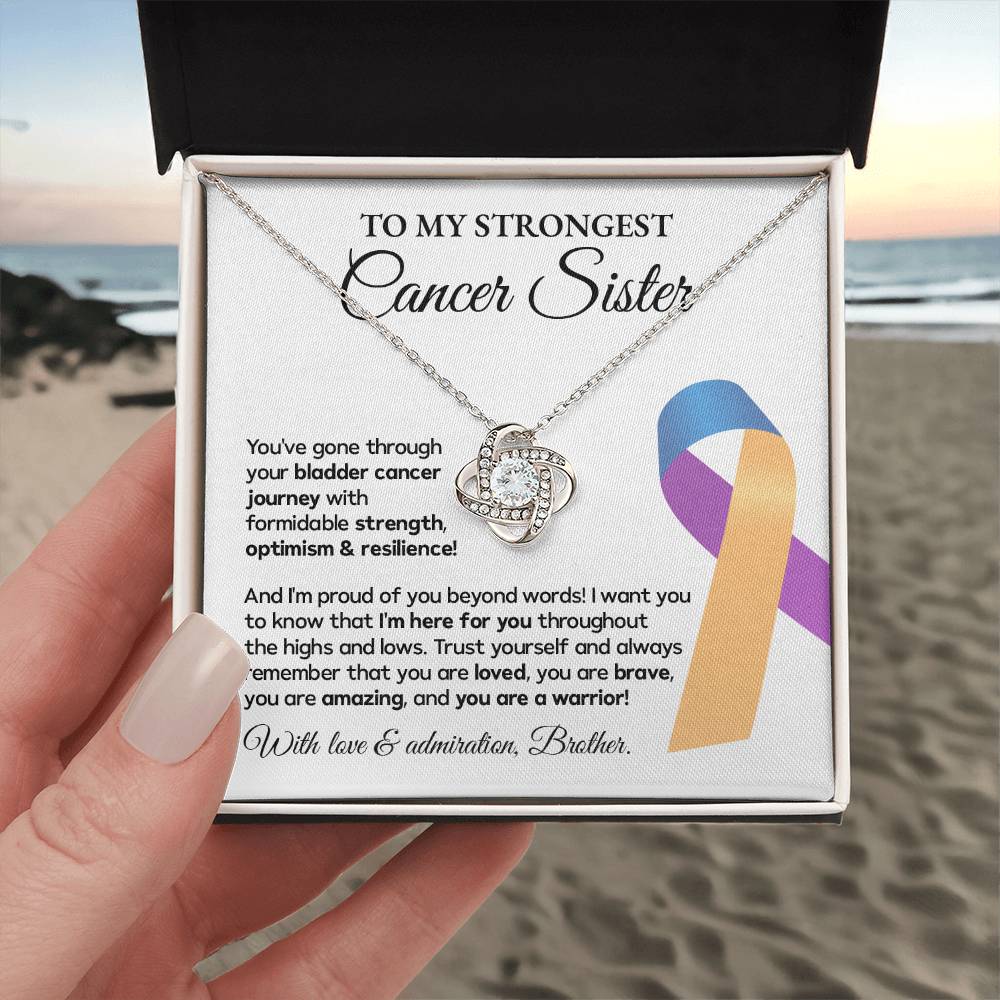 Bladder Cancer Sister Gift from Brother – Message Card