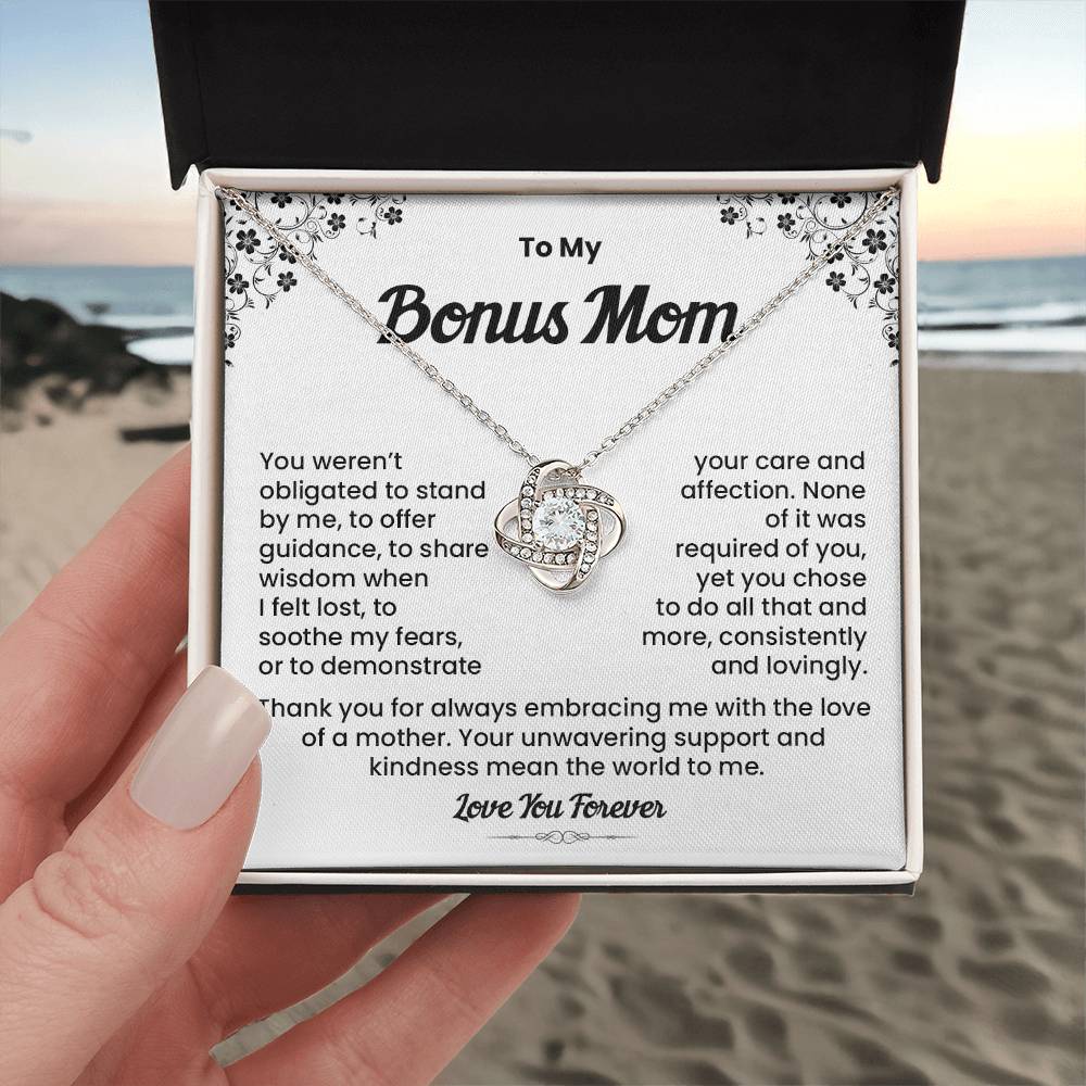 Bonus Mom Necklace Gift with Loving Message