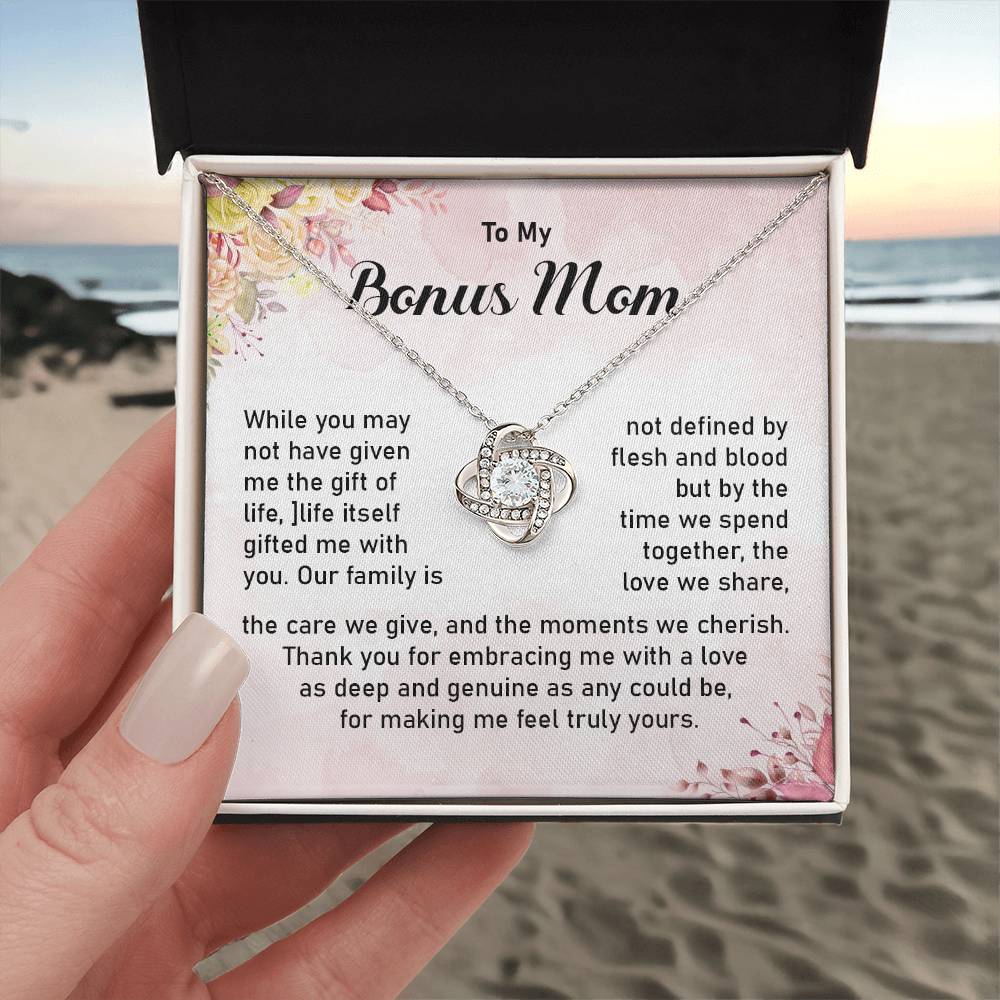 Bonus Mom Necklace Gift with Meaningful Message