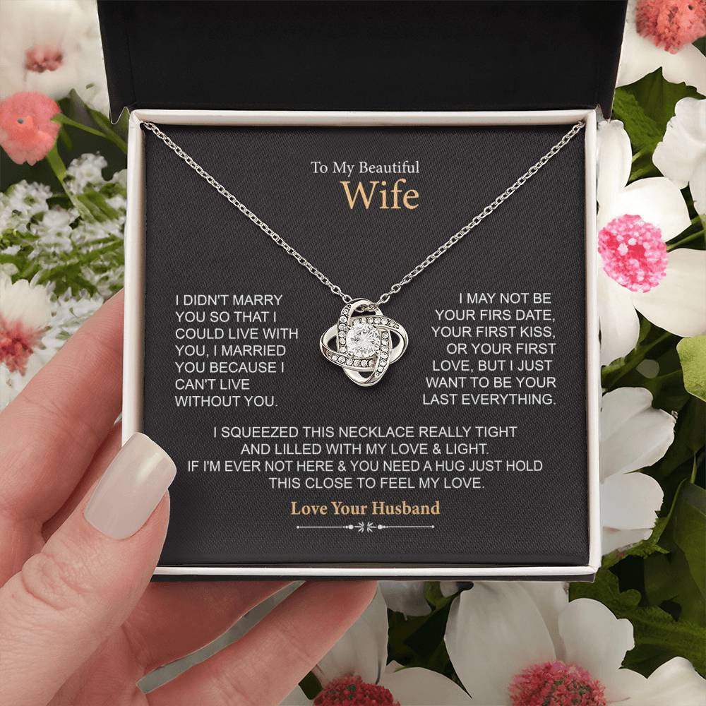 Necklace for Wife from Husband with Love Quote