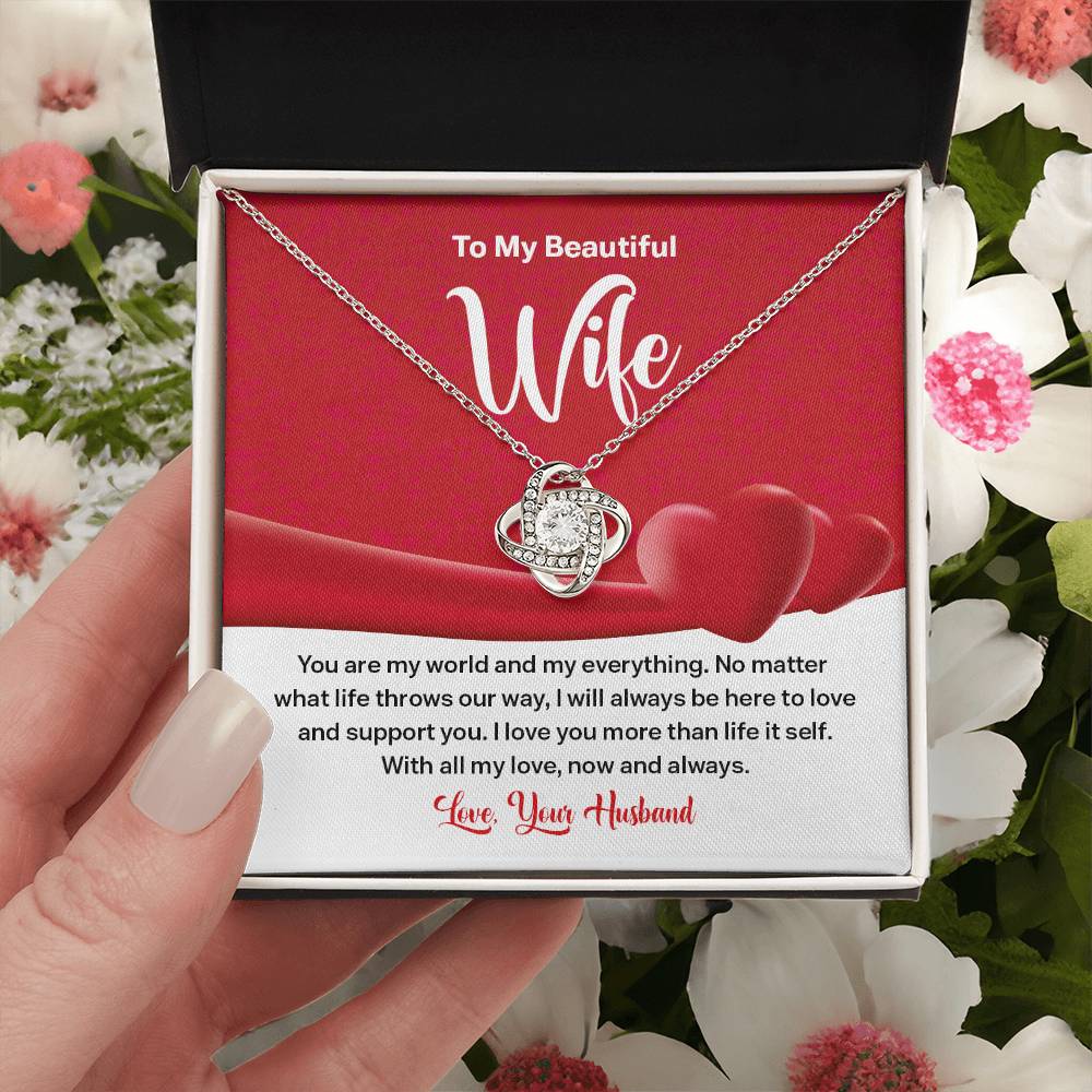 Wife Necklace Gift from Husband – Message Card Box