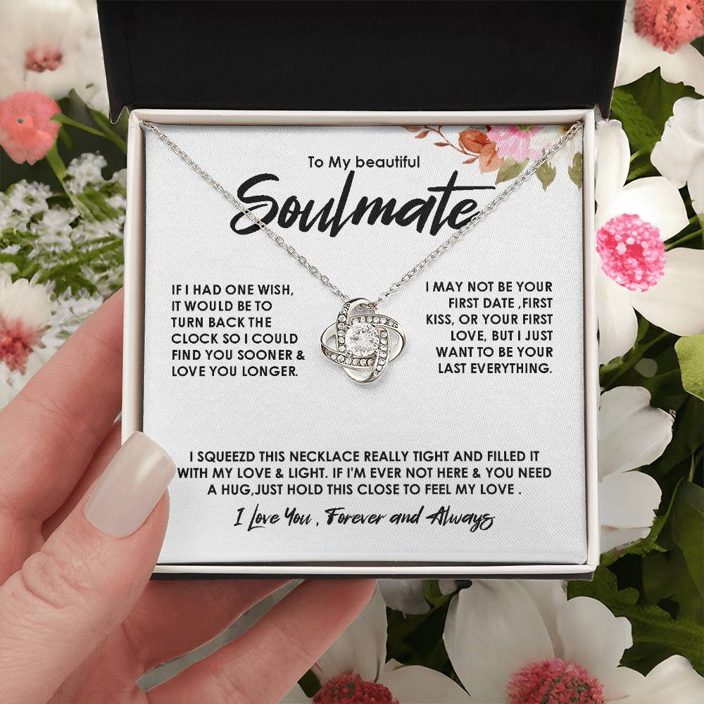 To My Soulmate Necklace Gift for Her With Message card