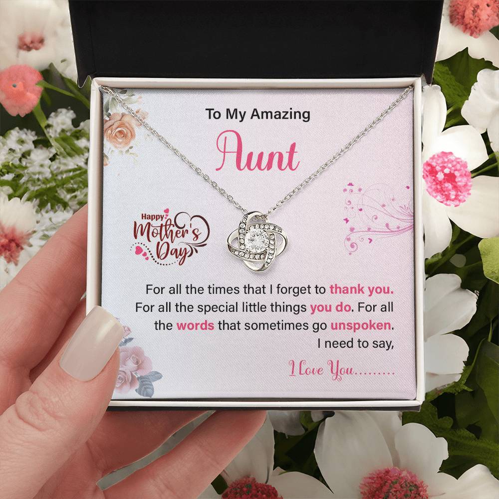Mother’s Day Gift for Aunt – Love Knot Necklace