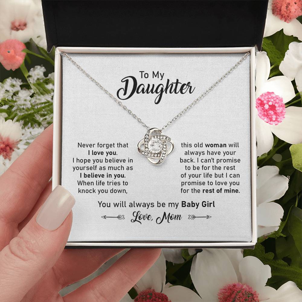 Daughter Necklace from Mom Baby Girl Forever Gift
