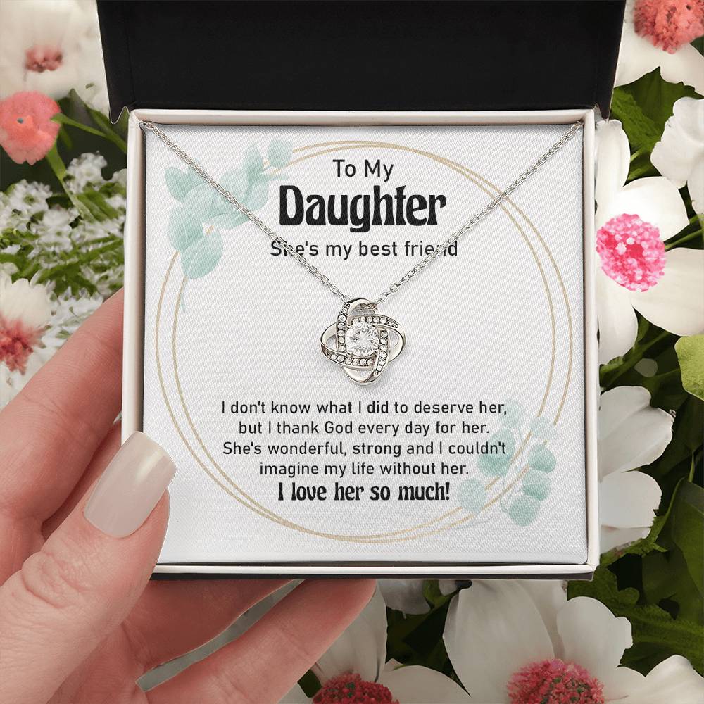 Daughter Necklace from Parent with Heartfelt Card