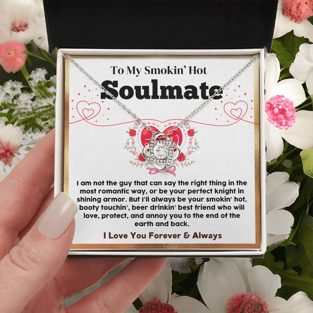 Soulmate Necklace Gift with Love Message Card