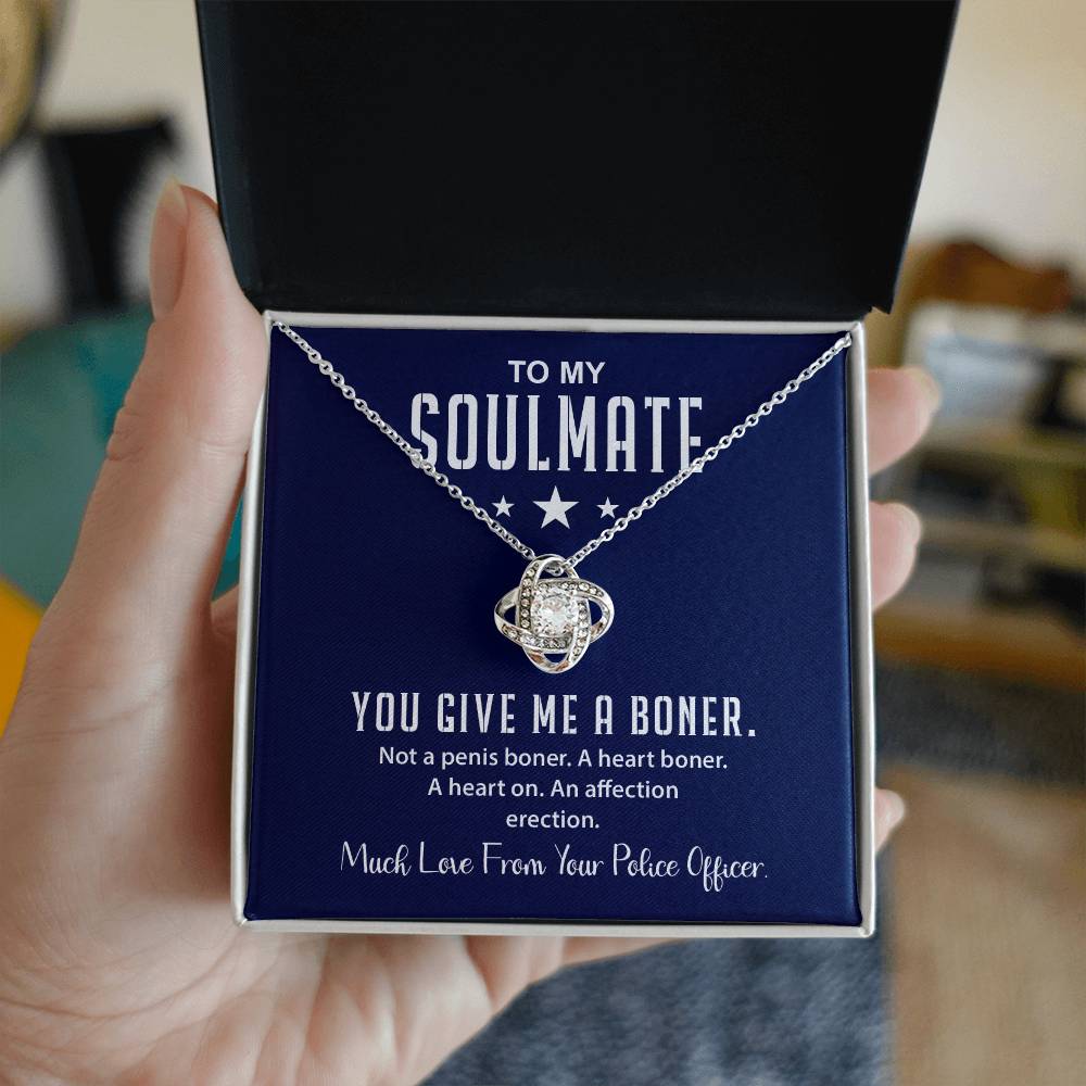 Funny Soulmate Necklace Gift from Police Officer – Gift Box