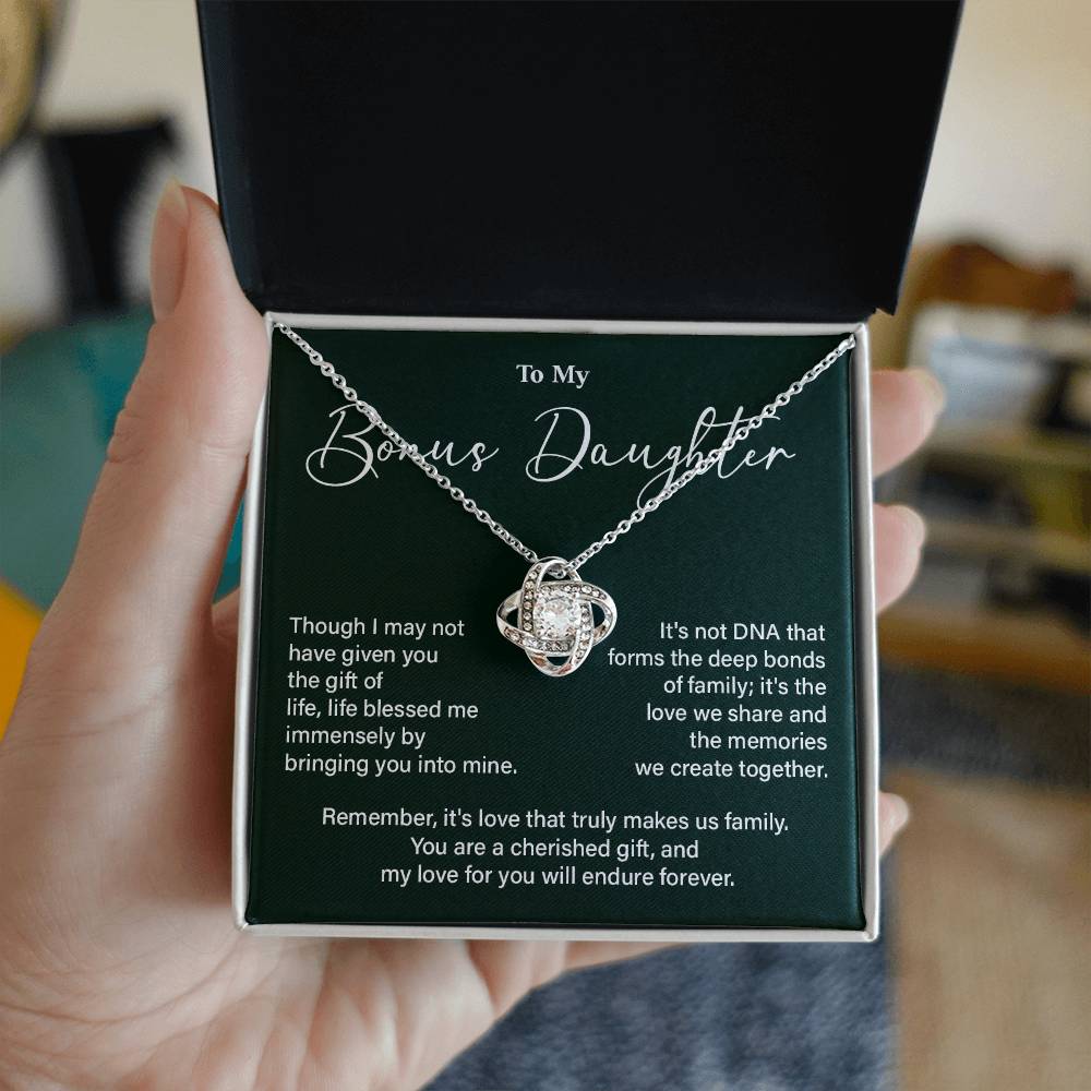 Bonus Daughter Gift from Stepparent with Love Knot