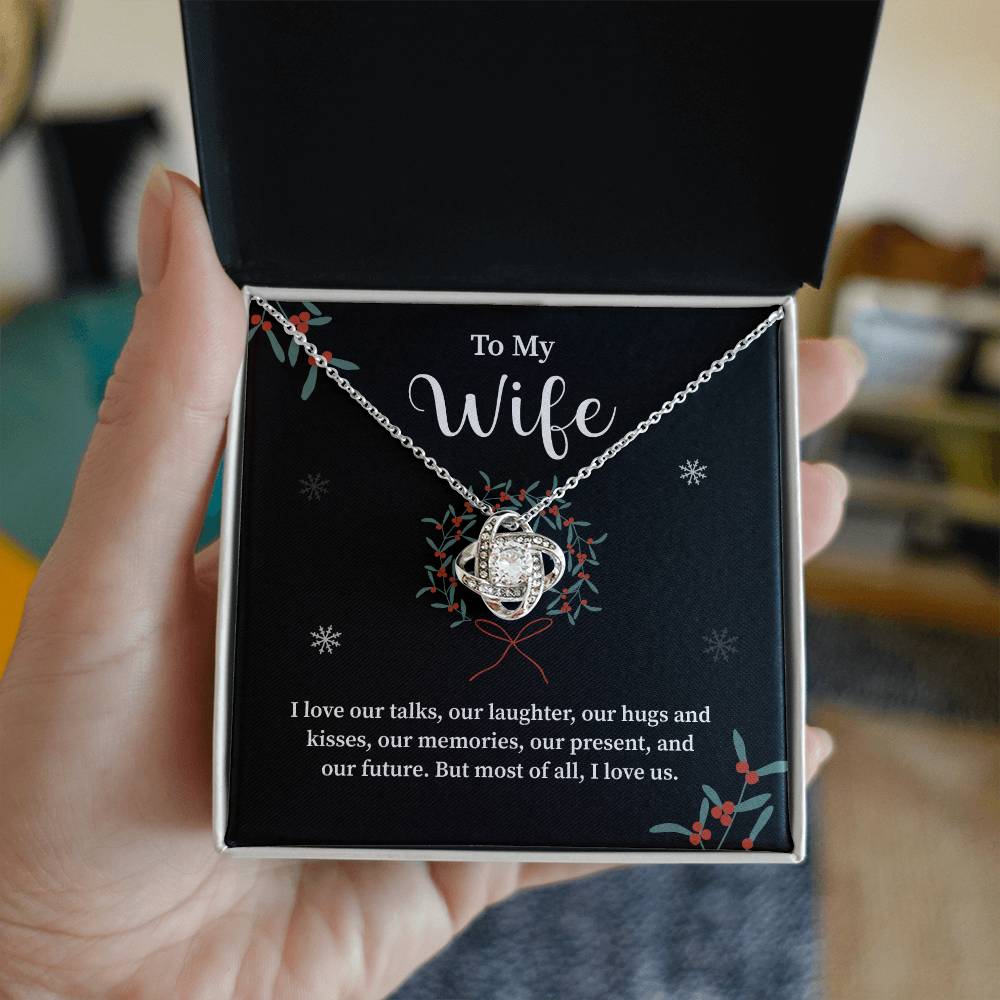 Romantic Christmas Necklace Gift for Wife Jewelry with Message Card
