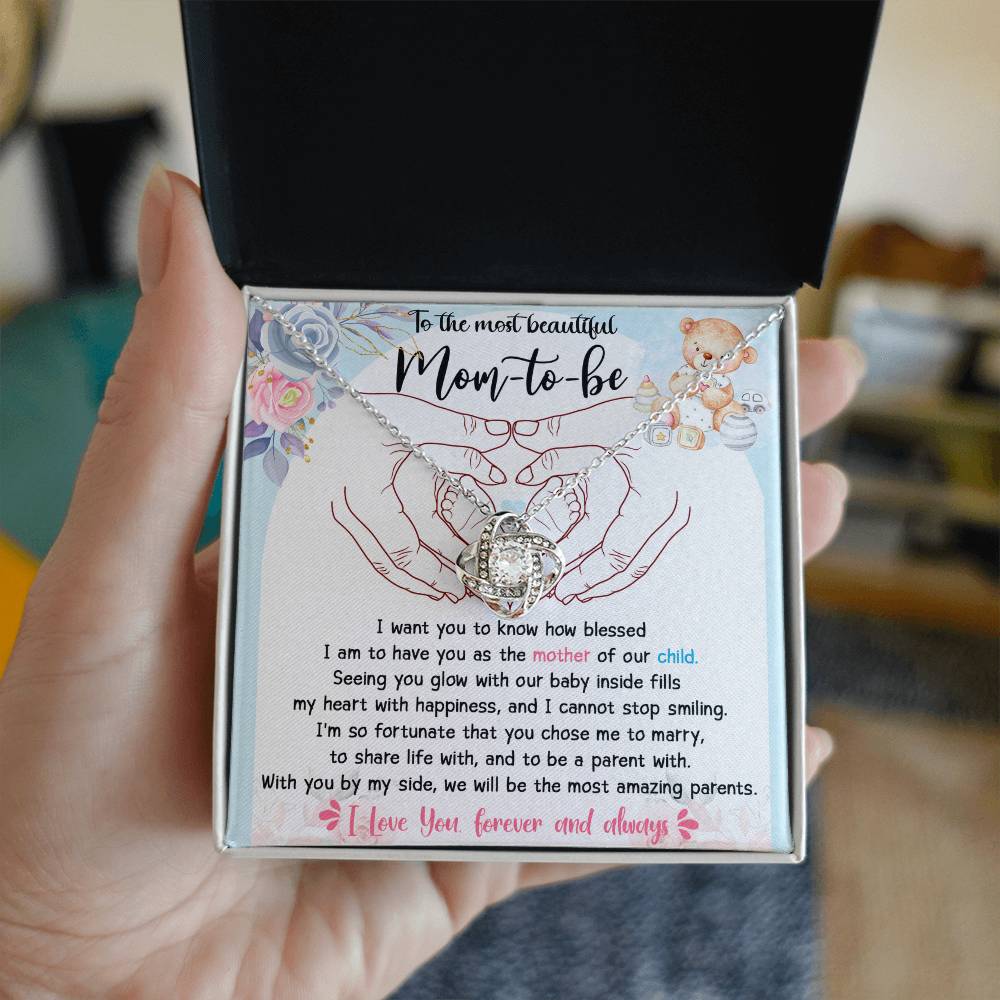 Beautiful Mom-to-Be Necklace – Pregnancy Gift with Heartfelt Message