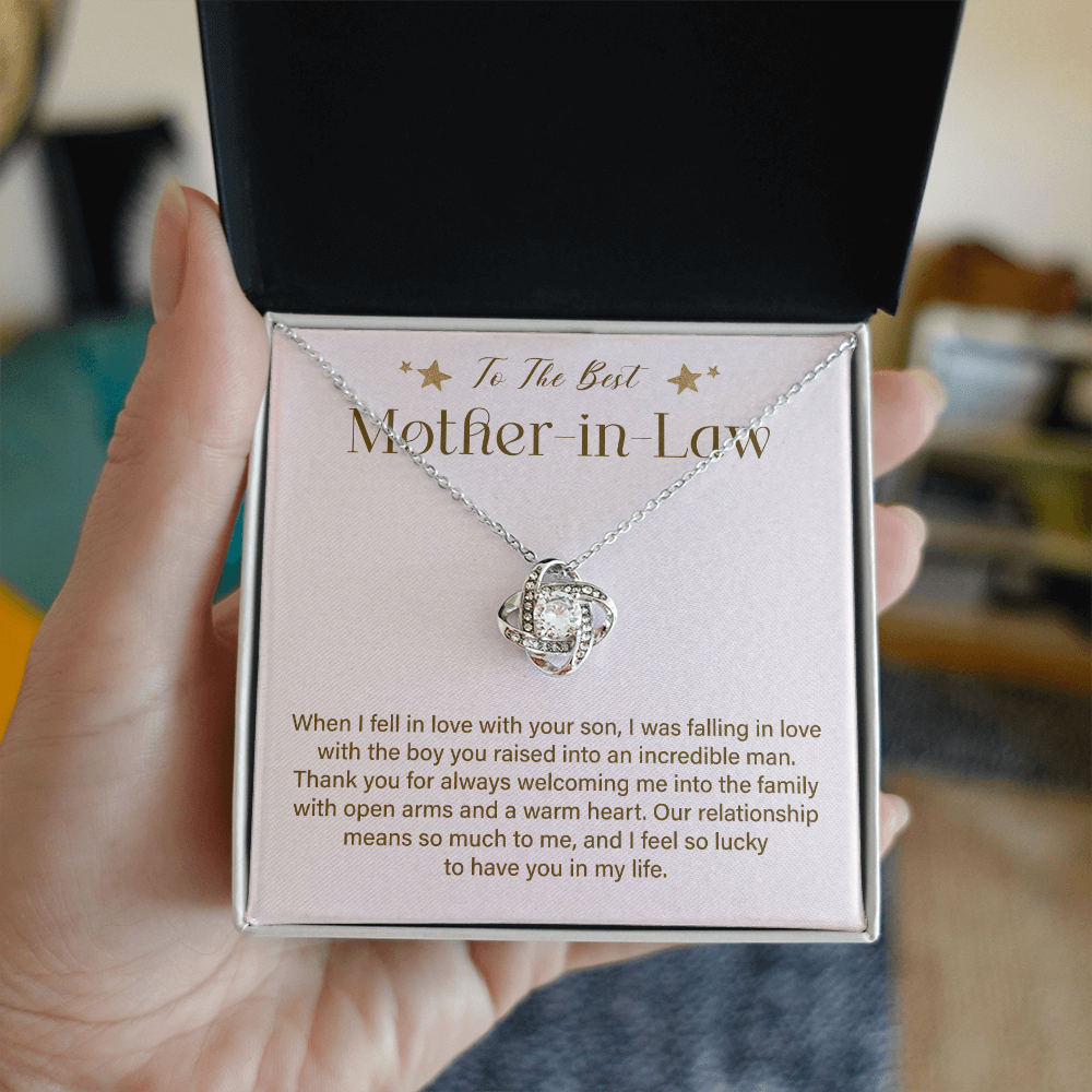 Mother-in-Law Necklace Gift With Heartfelt Message
