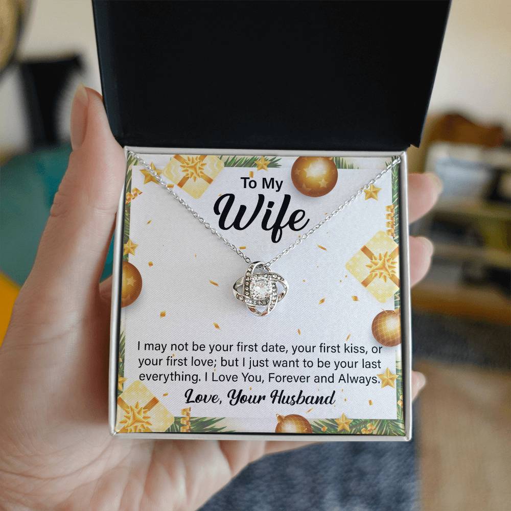 To My Beloved Wife: Love Knot Necklace - A Gift of Eternal Love and Connection