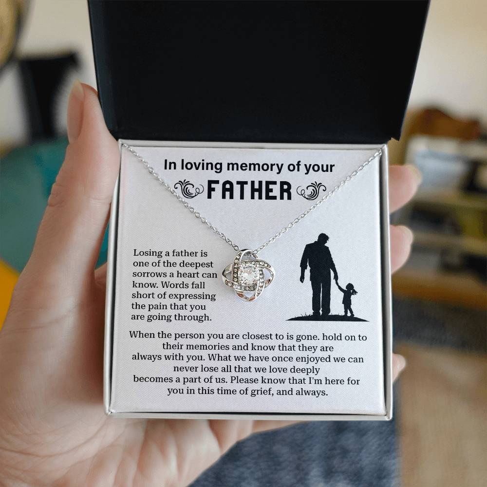 In Loving Memory Of Your Father Memorial Necklace Gift Sentimental Jewelry For Loss Of Father Emotional Keepsake For Remembrance Jewelry Gift For Memorial Special Gift For Grieving Family Unique Gift For Remembrance Emotional Connection Necklace