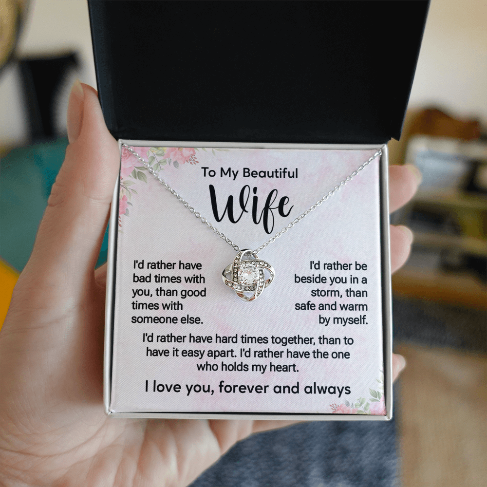 Necklace Gift for Wife with Romantic Card Insert
