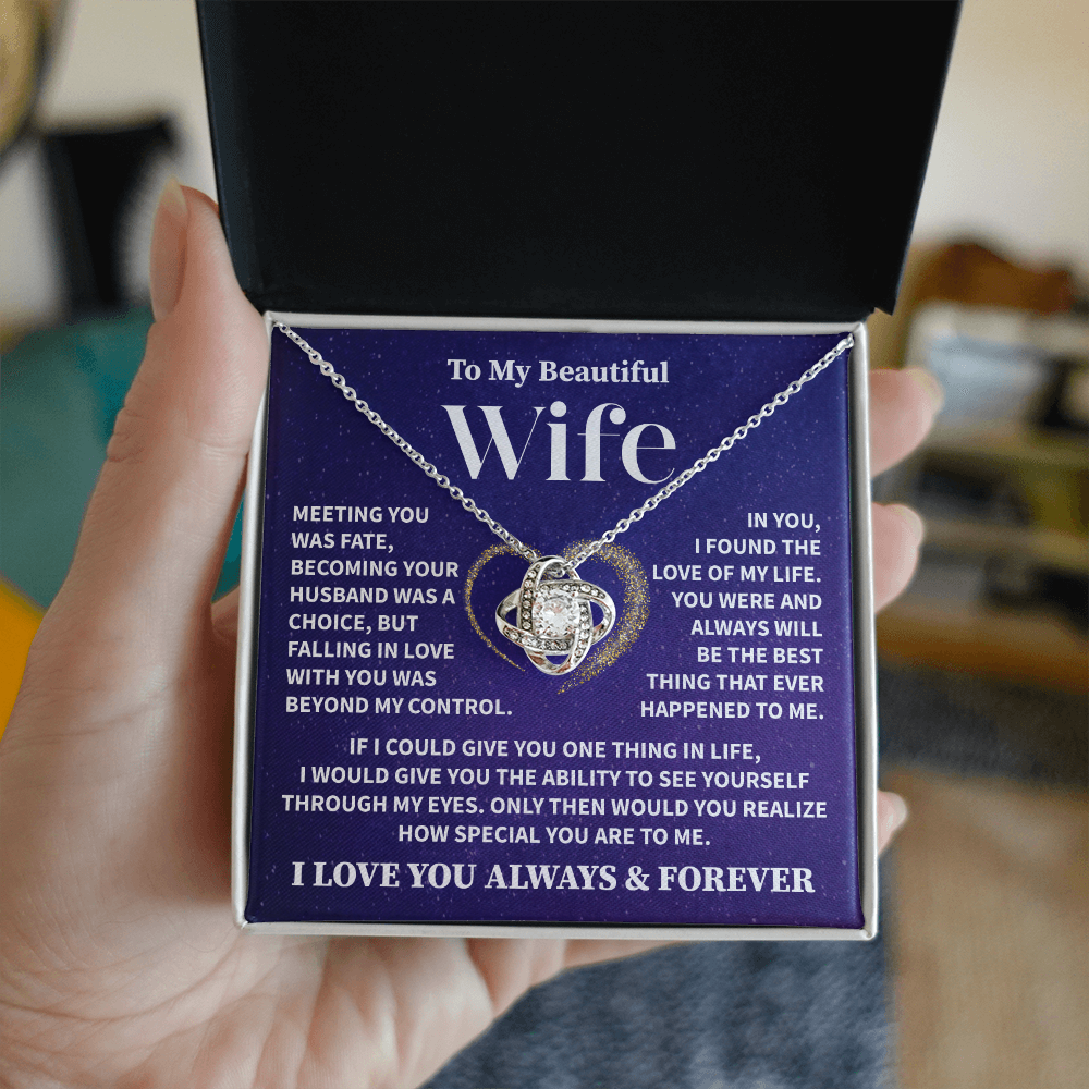 Wife Necklace Gift With Forever Love Pendant for Her