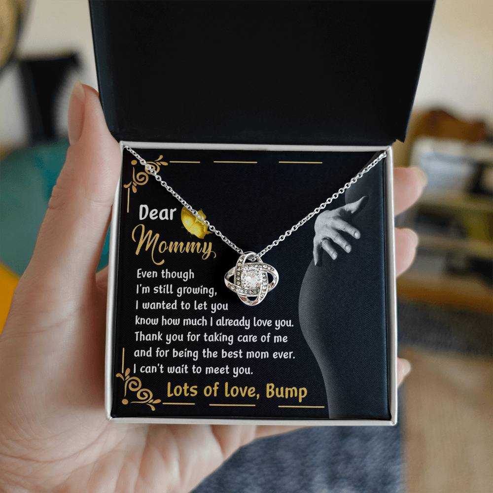 To Mommy from Bump Necklace – Growing Baby Gift with Loving Message
