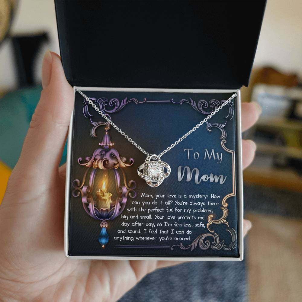 Mom Necklace Gift with Message Card – Love That Protects Always