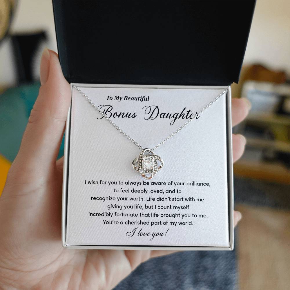 Bonus Daughter Necklace Gift with Emotional Message