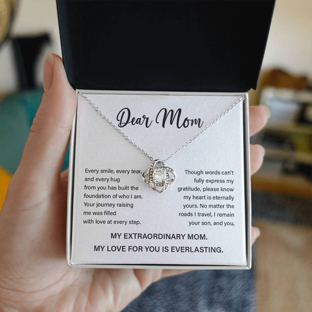 Necklace with Everlasting Love Message for Mom