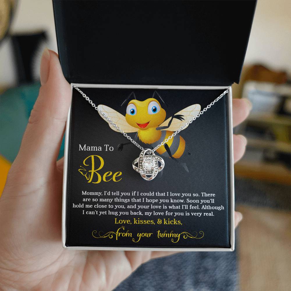Bee-Themed Mommy to Be Necklace – Gift from Bump with Cute Poem
