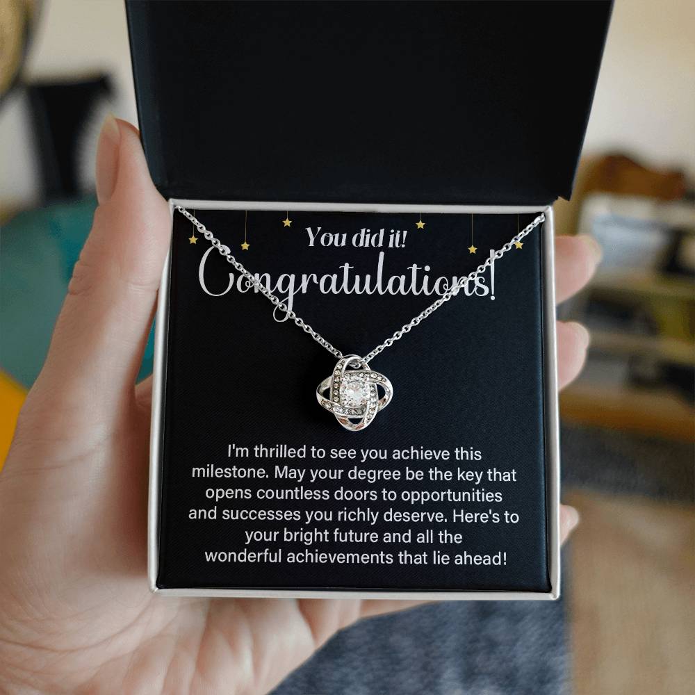 Graduation Necklace Gift with Congrats Card