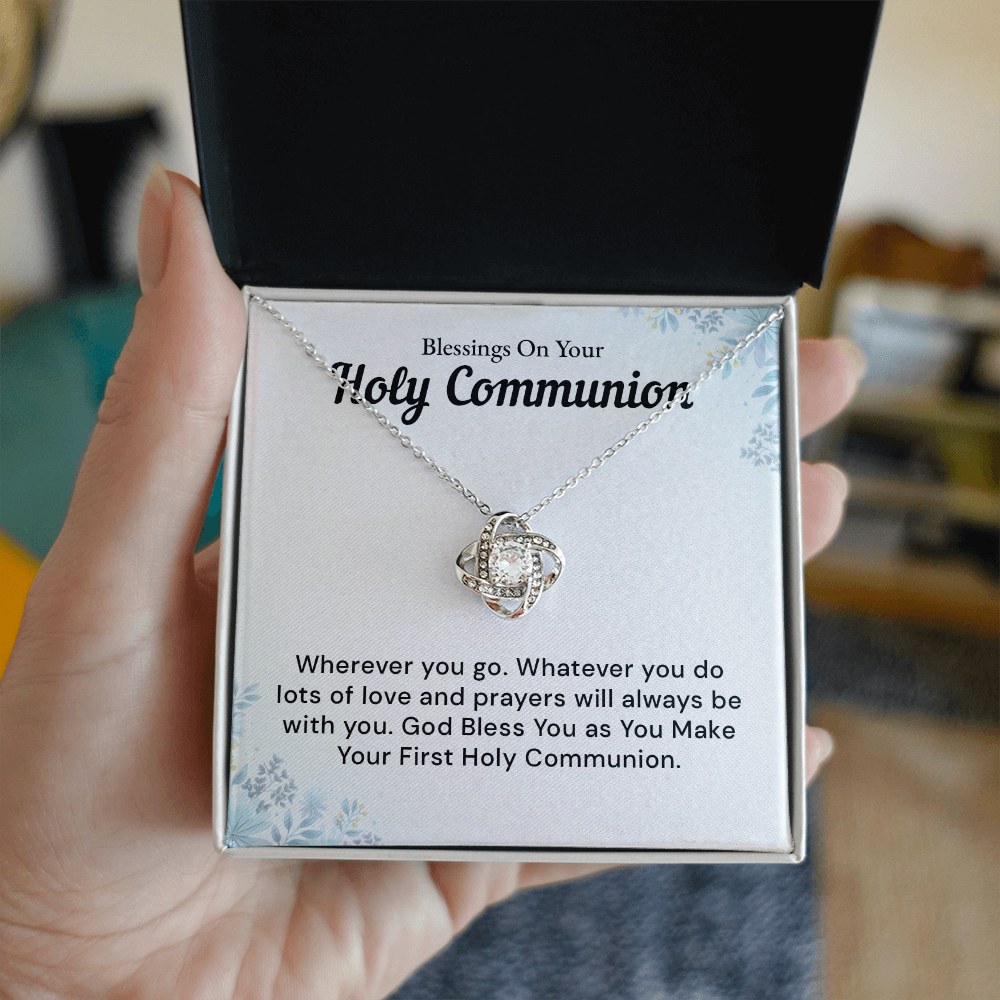 Blessing On your Holy Communion Necklace, God Bless You