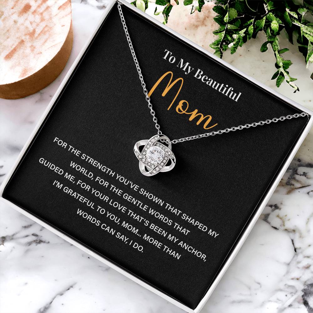 Mom Necklace Gift From Child With Thank You Message