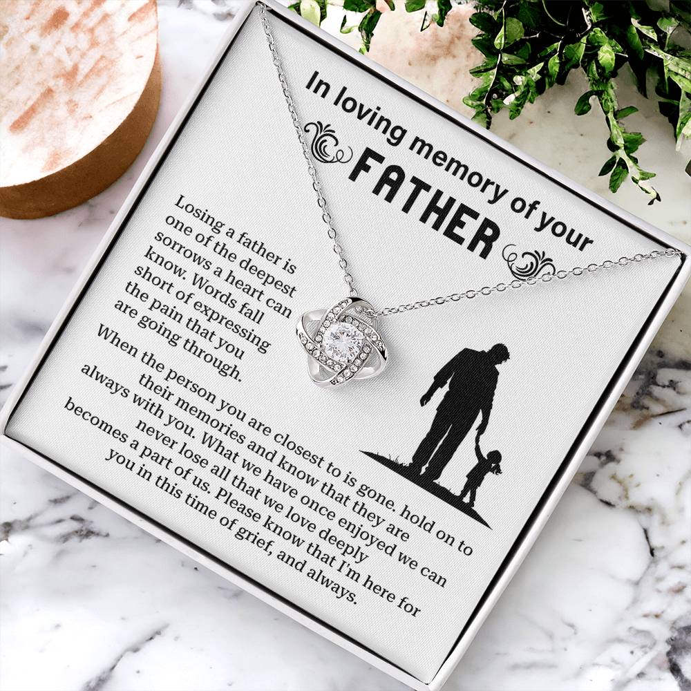 In Loving Memory Of Your Father Memorial Necklace Gift Sentimental Jewelry For Loss Of Father Emotional Keepsake For Remembrance Jewelry Gift For Memorial Special Gift For Grieving Family Unique Gift For Remembrance Emotional Connection Necklace