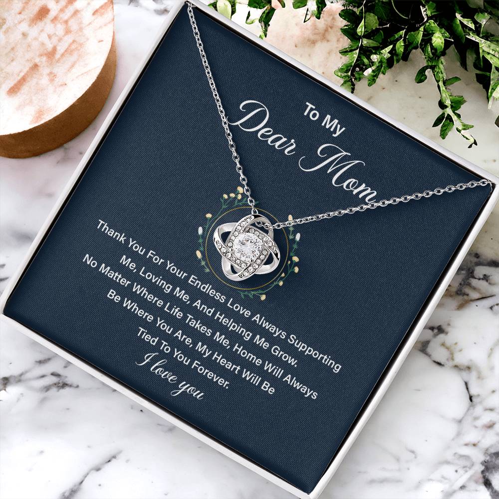 Necklace Gift for Mom from Daughter with Loving Message