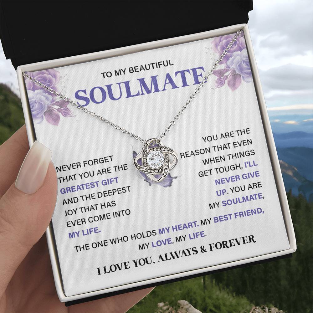 Soulmate Necklace Gift for Her – Card & Gift Box
